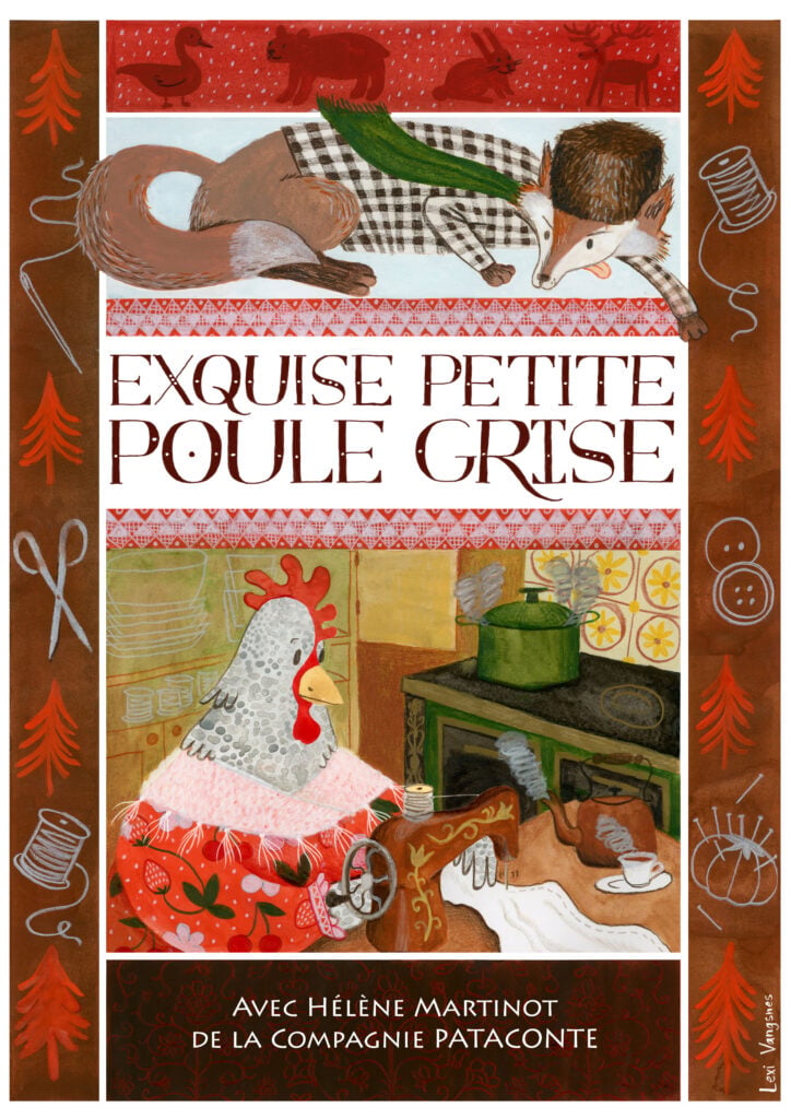 Exquise petite poule grise 1