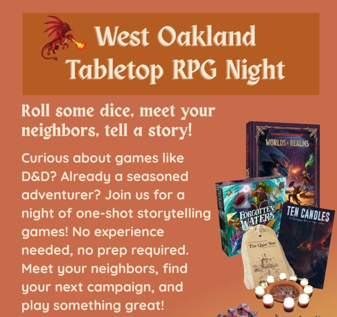 West Oakland Tabletop RPG Night 1