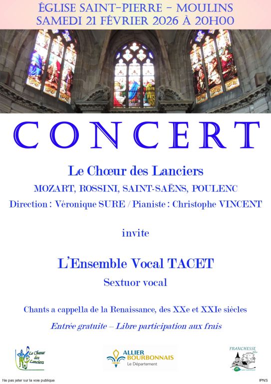 Concert Choeur des Lanciers et Ensemble Tacet 1