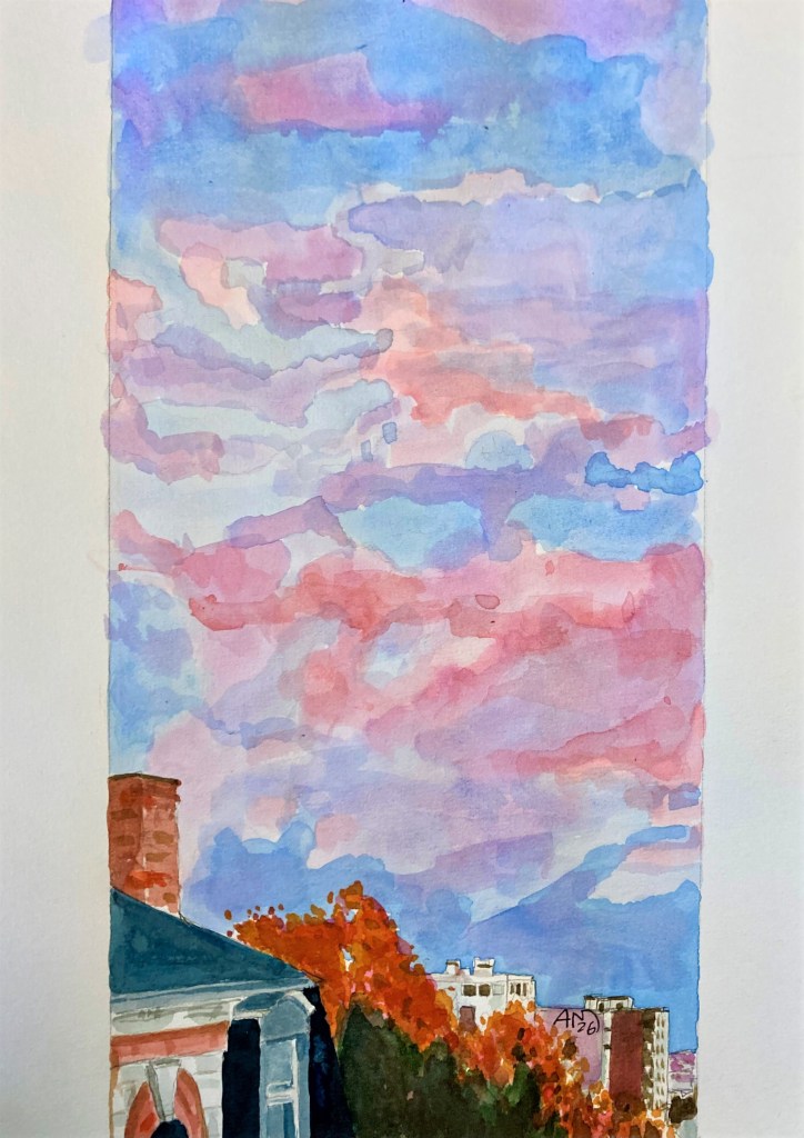EXPOSITION D’AQUARELLES « CIELS DE VILLEJUIF & AUTRES ŒUVRES » PAR AMÉLIE MOISY 1