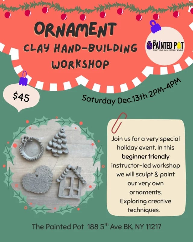 Clay Ornament Hand Building Workshop 1
