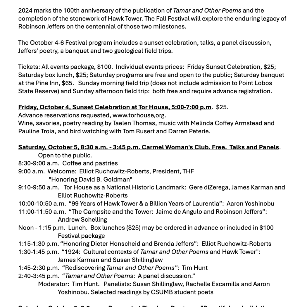 Robinson Jeffers Fall Festival 1