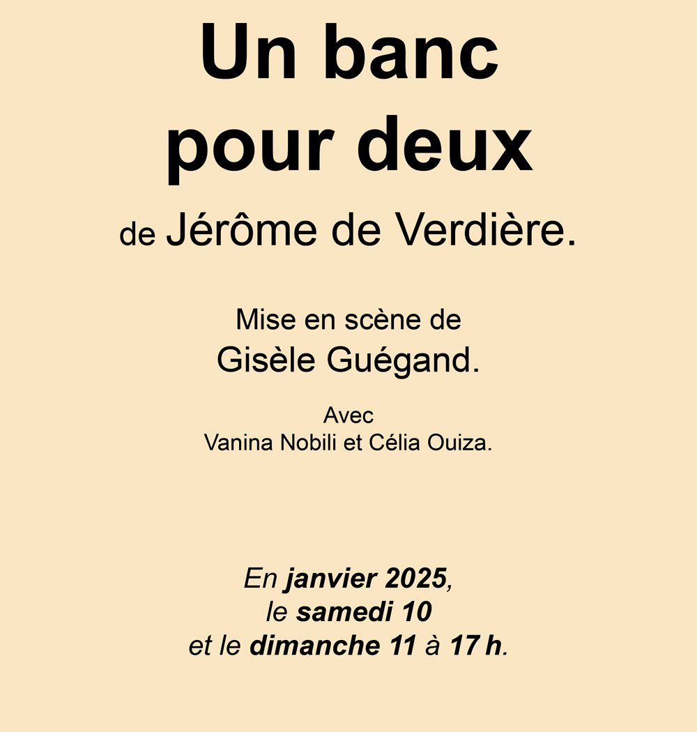 Un banc pour deux 1
