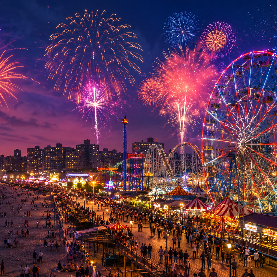 Coney Island Fireworks 1