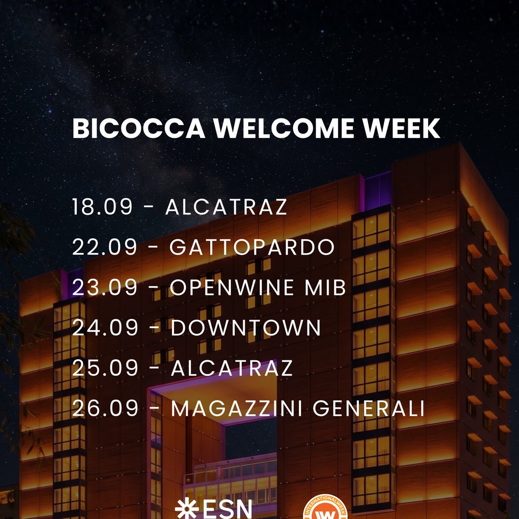 BICOCCA WELCOME WEEK