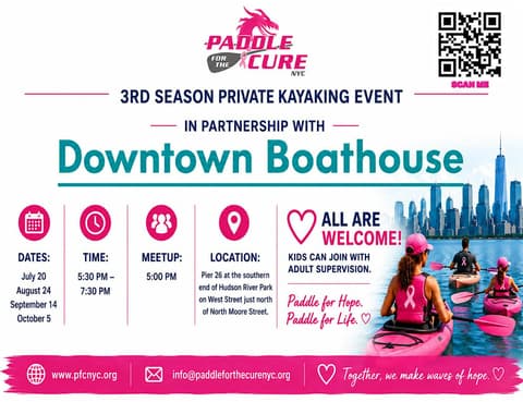 Paddle for the Cure NYC: 3rd Season Private Kayaking Event