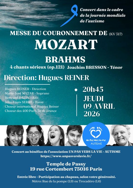 Concert au profit de Un pas vers la vie, Journée nationale de l'autisme 1