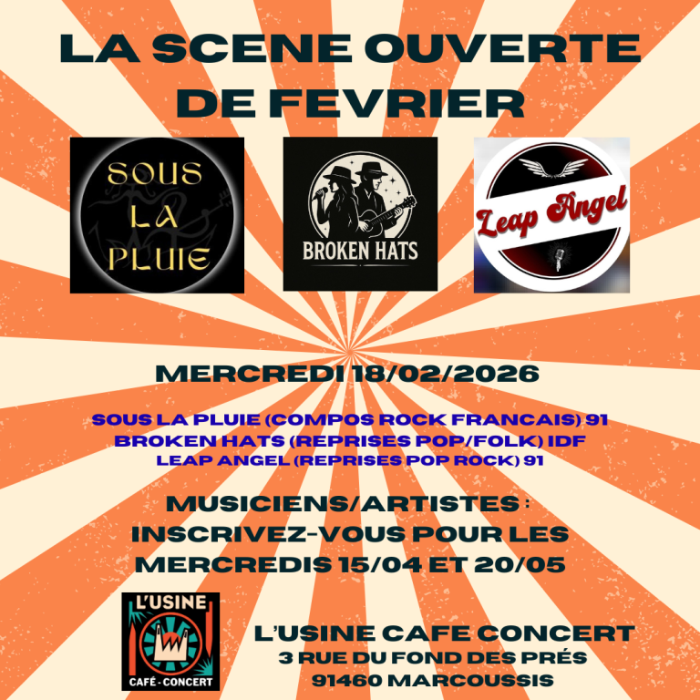 Concert Night - Sous La Pluie, Broken Hats, Leap Angel 1