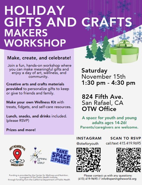 Holiday Gifts and Crafts Maker's Workshop 1