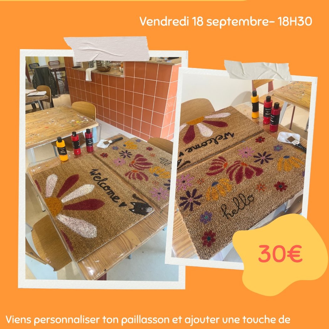 PEINTURE SUR PAILLASSON