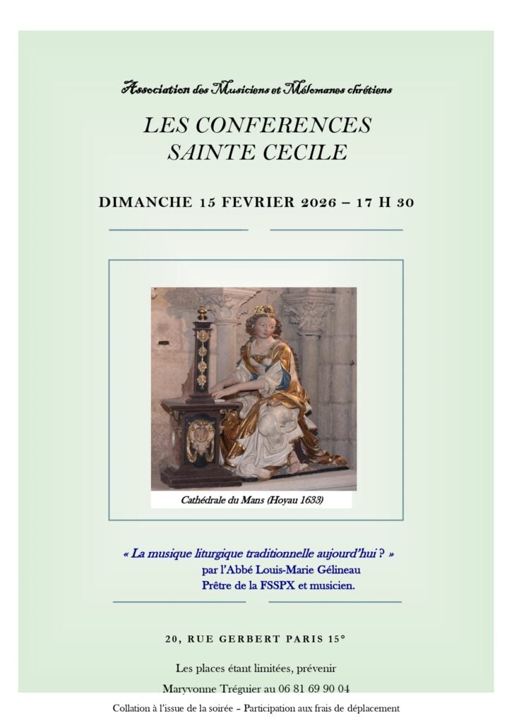 Conférence Sainte Cécile : La musique liturgique traditionnelle aujourd'hui 1