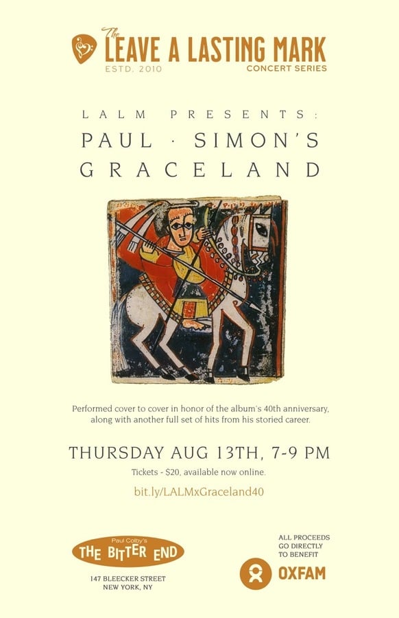 Leave A Lasting Mark presents "Paul Simon's: Graceland" 1
