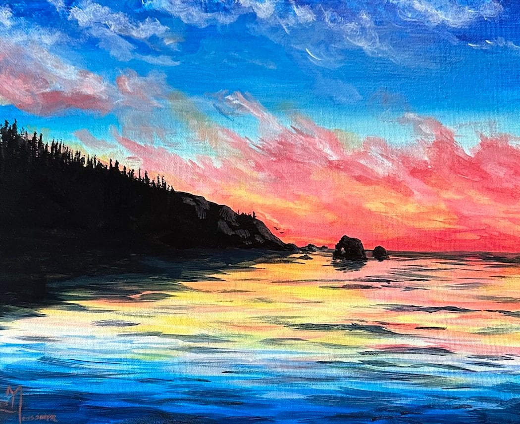 Sunset Swifts - Beginner Acrylic Painting Class 2