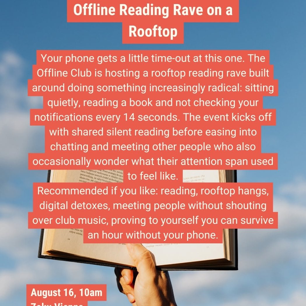Offline Reading Rave on a Rooftop 1