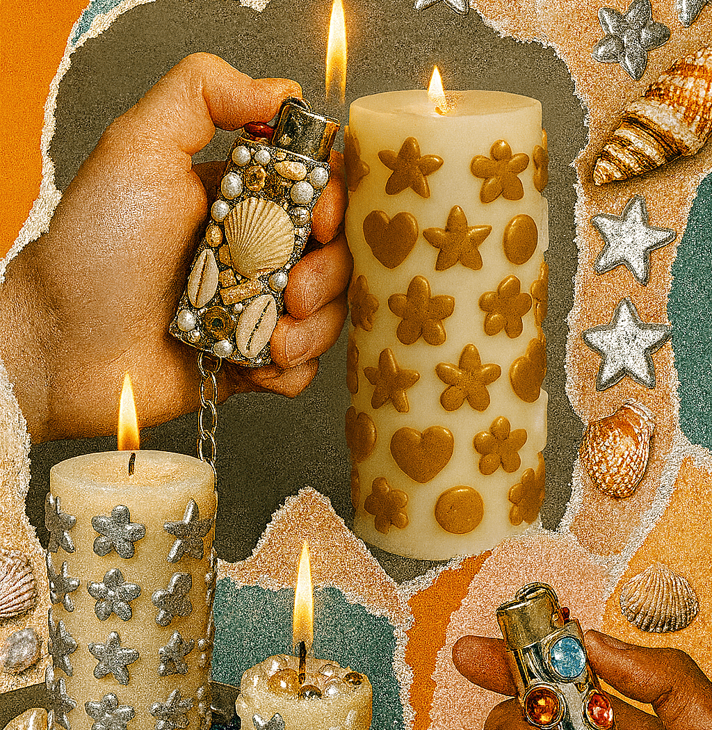 DIY Pillar Candle & Lighter Cover Keychain Workshop 1