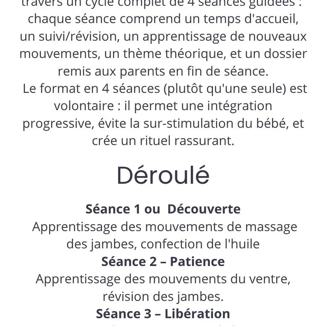 Atelier Massage Bébé