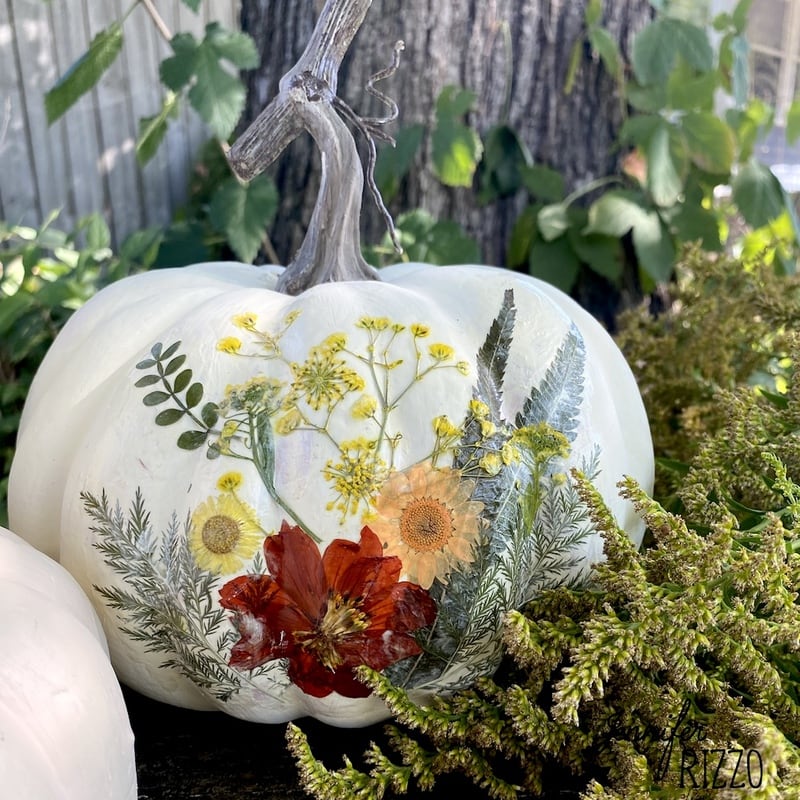 Pressed Flower Pumpkin Workshop 2
