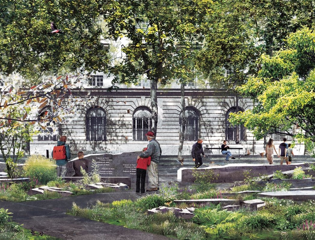 Stèle en mémoire des victimes blessées et assassinées des attentats du 13 NOVEMBRE 2015 1