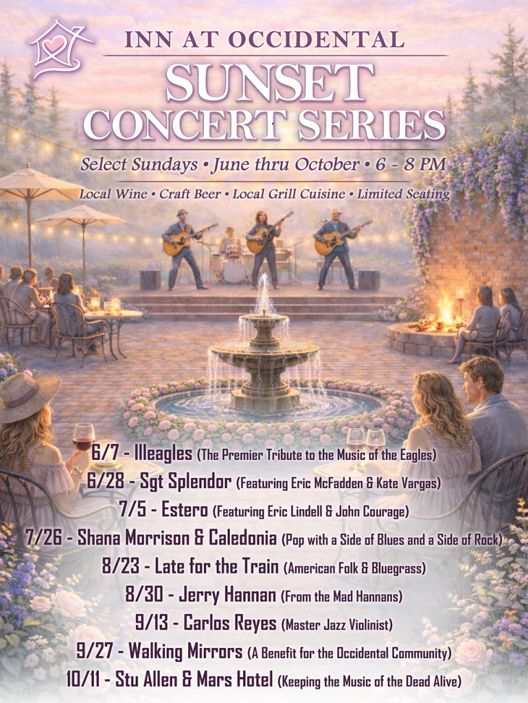 Walking Mirrors (A Benefit for the Occidental Community Council): Inn at Occidental Sunset Concert Series 2026