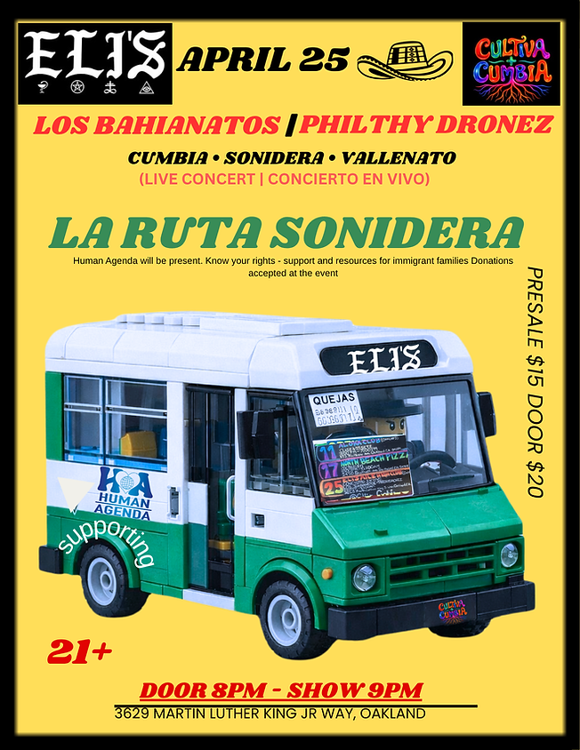 LIVE CUMBIA NIGHT - Bahia Natos, Philthy Drones 1