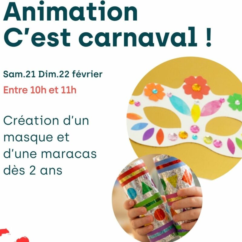 Animation Masque et Maracas pour Carnaval 1