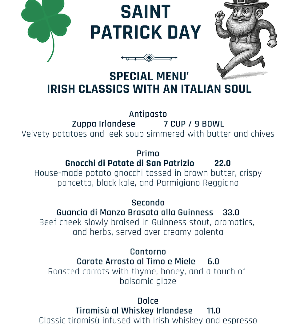 San Patrick's Day Specials 1