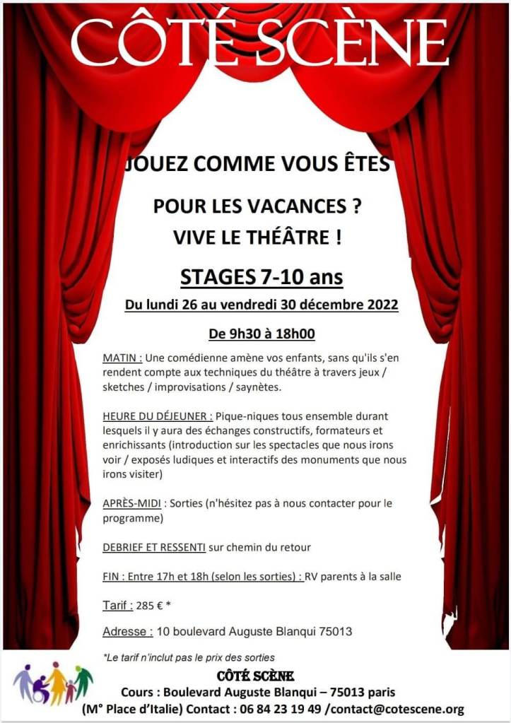 Stage enfants 7-10 ans Noël 2022 1