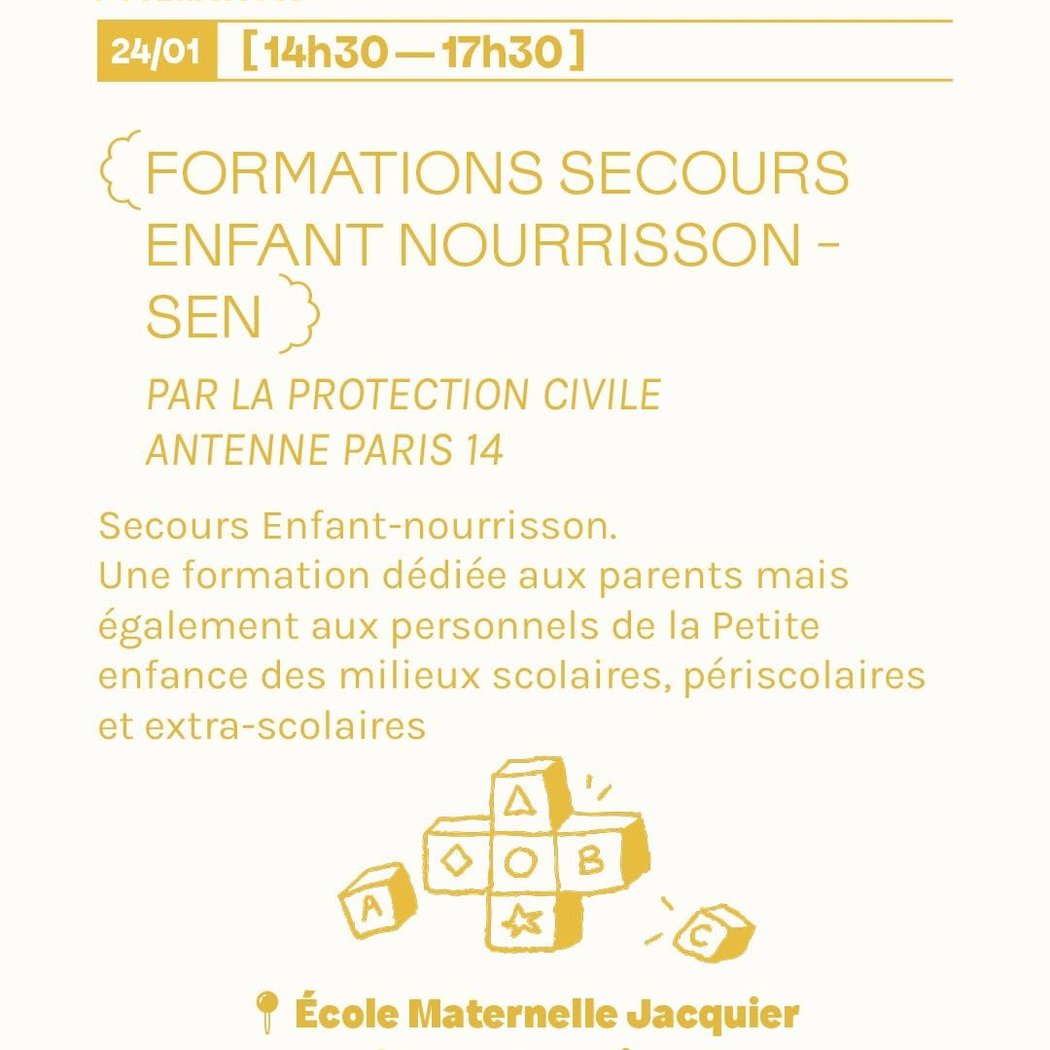 Formations Secours Enfant Nourrisson - SEN 1