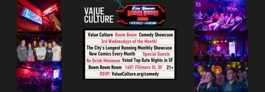 Value Culture Boom Boom Comedy Showcase (3rd Wednesdays) 1