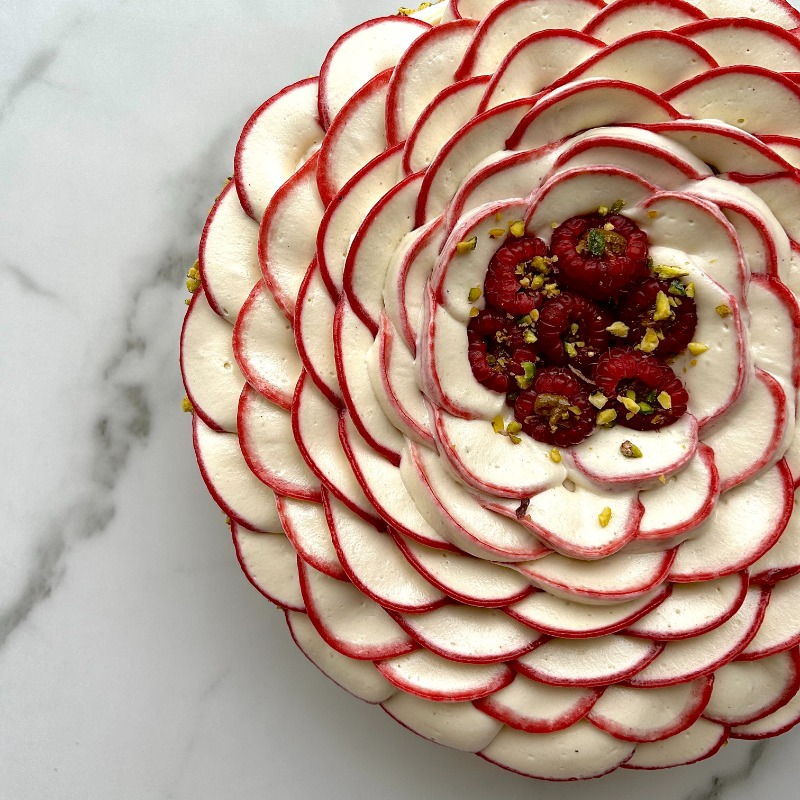 Pavlova Framboises et Pistache 1