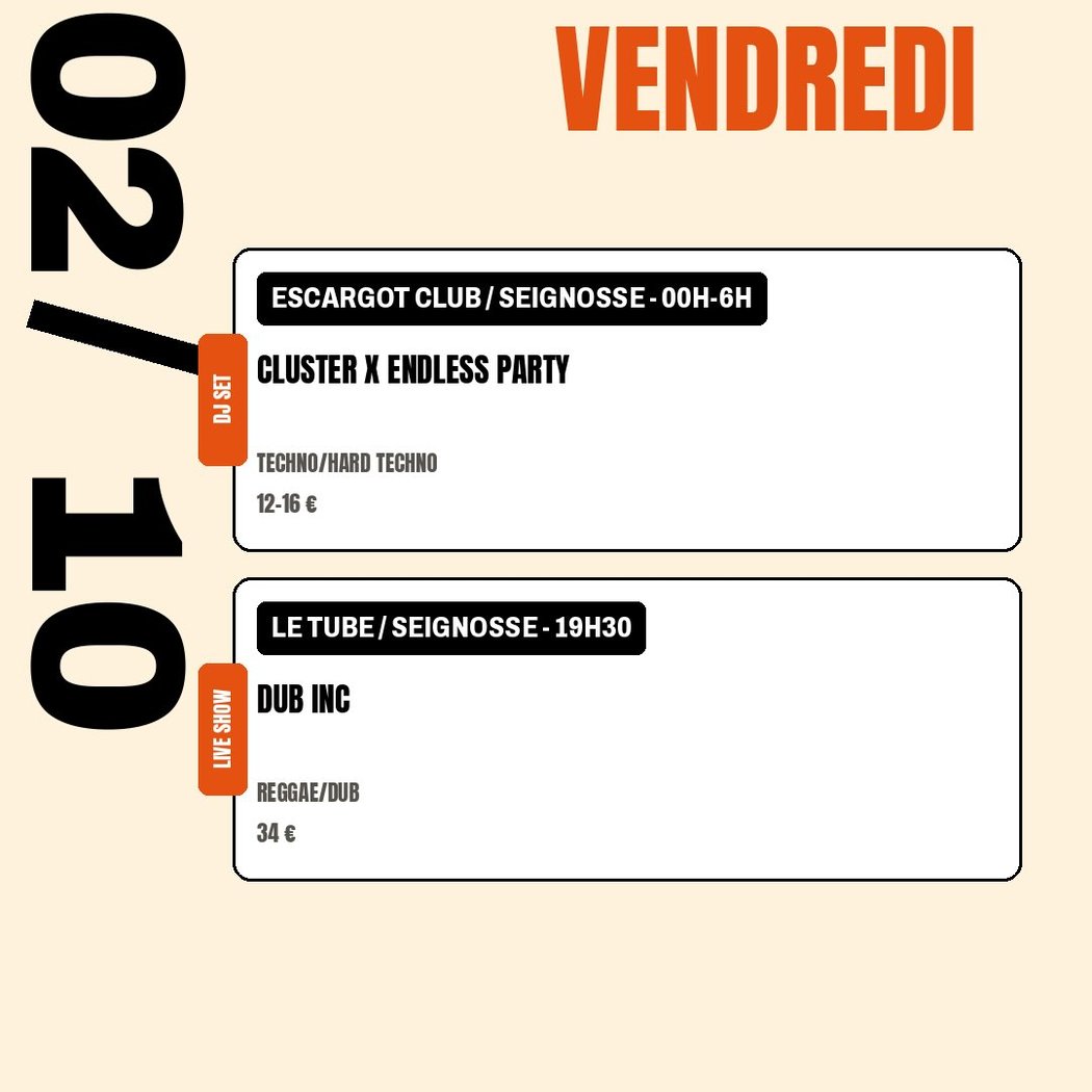 CLUSTER X ENDLESS PARTY