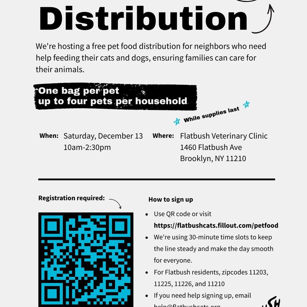Free Pet Food Distribution for Flatbush Residents 1