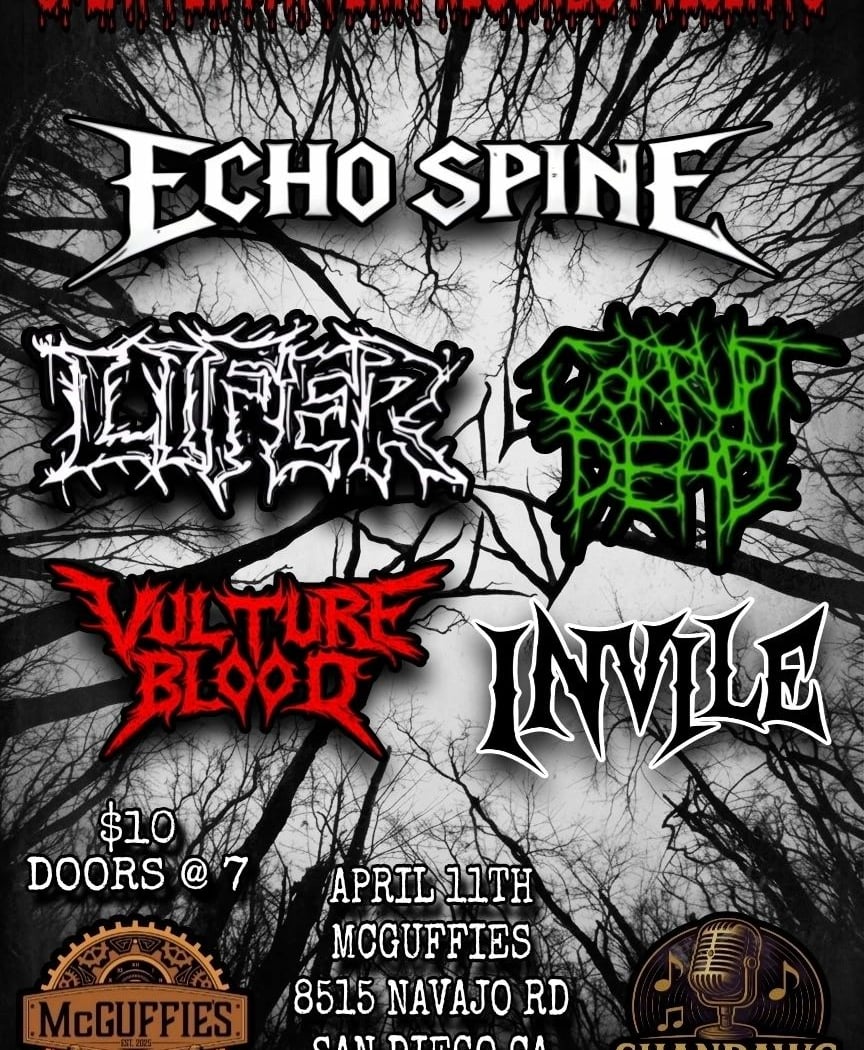 Echo Spine with Lifer, Invile, Vulture Blood & Corrupt Dead (Thrash Metal) 1