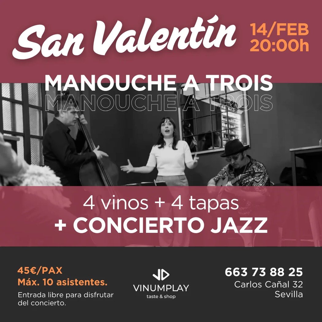 Concierto de Jazz + cata de 4 vinos y 4 tapas 1