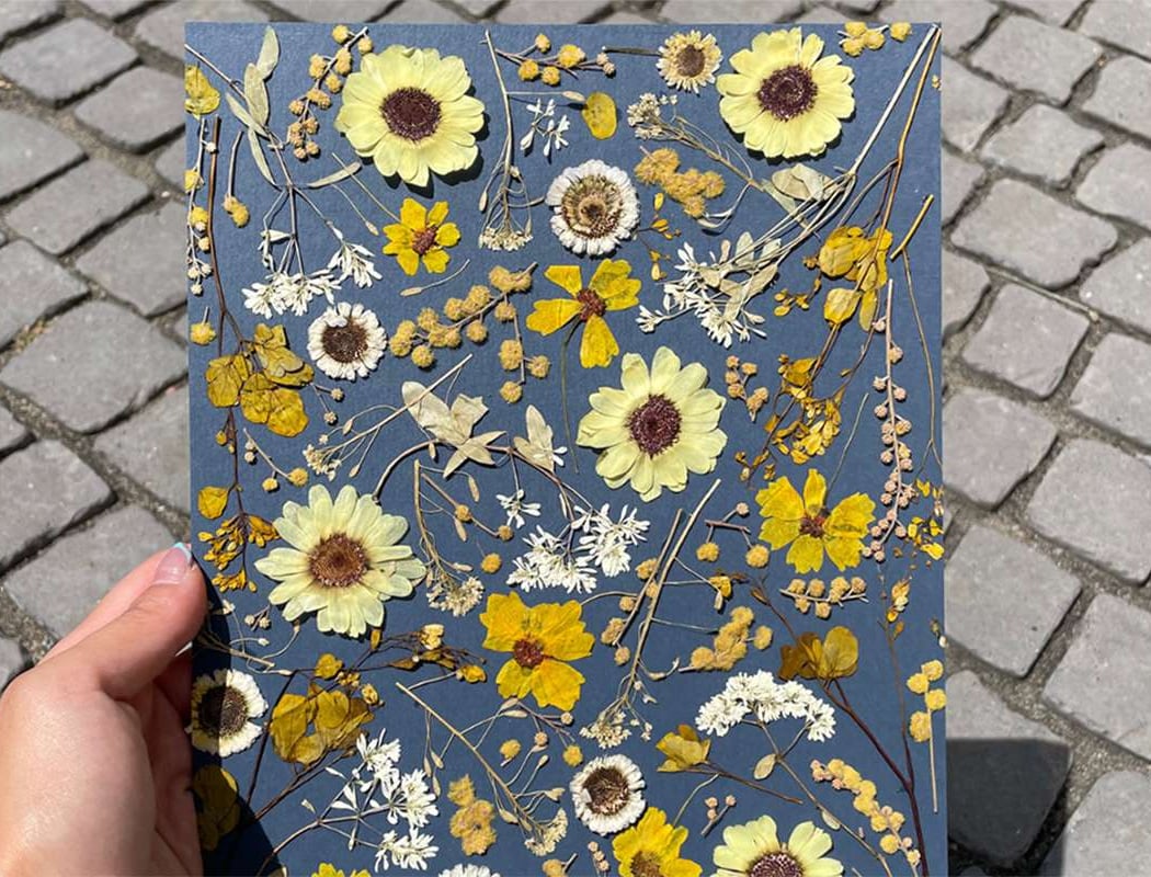 Floral Design: Pressed Flower Mosaic 1