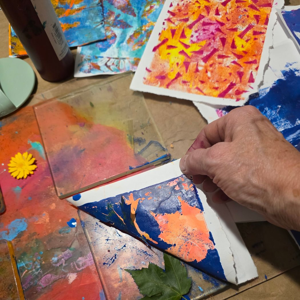 Painted Papers and Printmaking with Jodi Doster 1