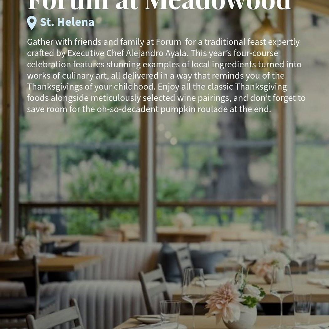 Annual Thanksgiving at Meadowood 1