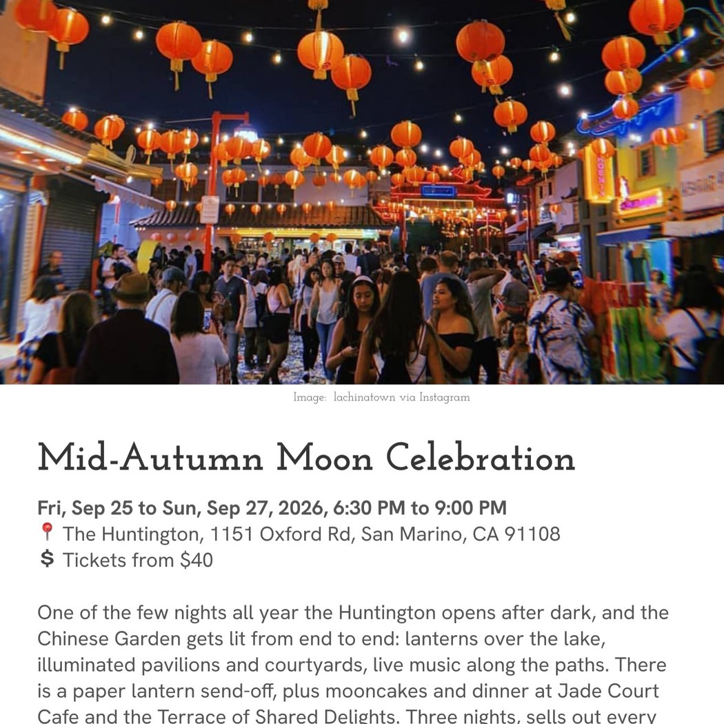 Mid-Autumn Moon Celebration