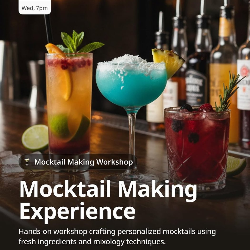 Mocktail Making Experience 1