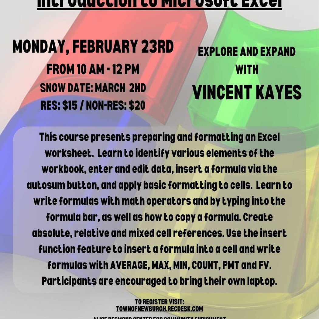 Introduction to Microsoft Excel 1