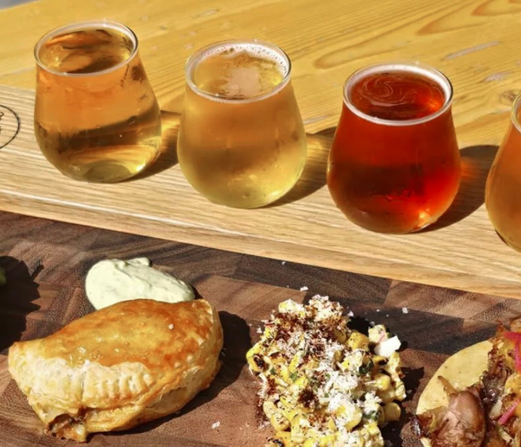 A flight of our 4 special releases paired with a carefully concocted special bite made in-house 1