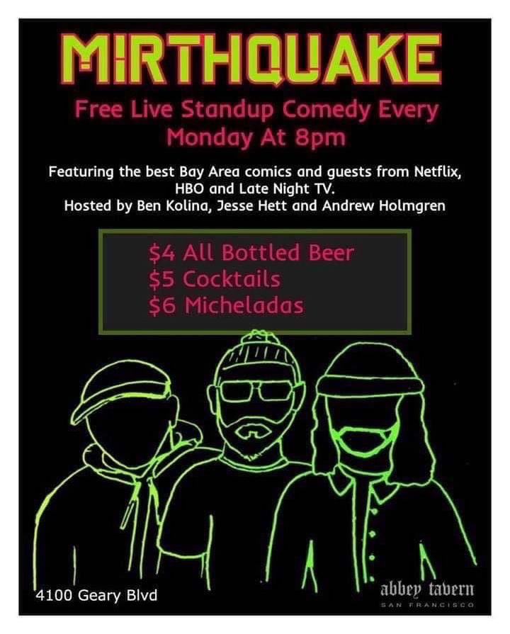 Mirthquake: Monday Live Comedy in the Richmond 1