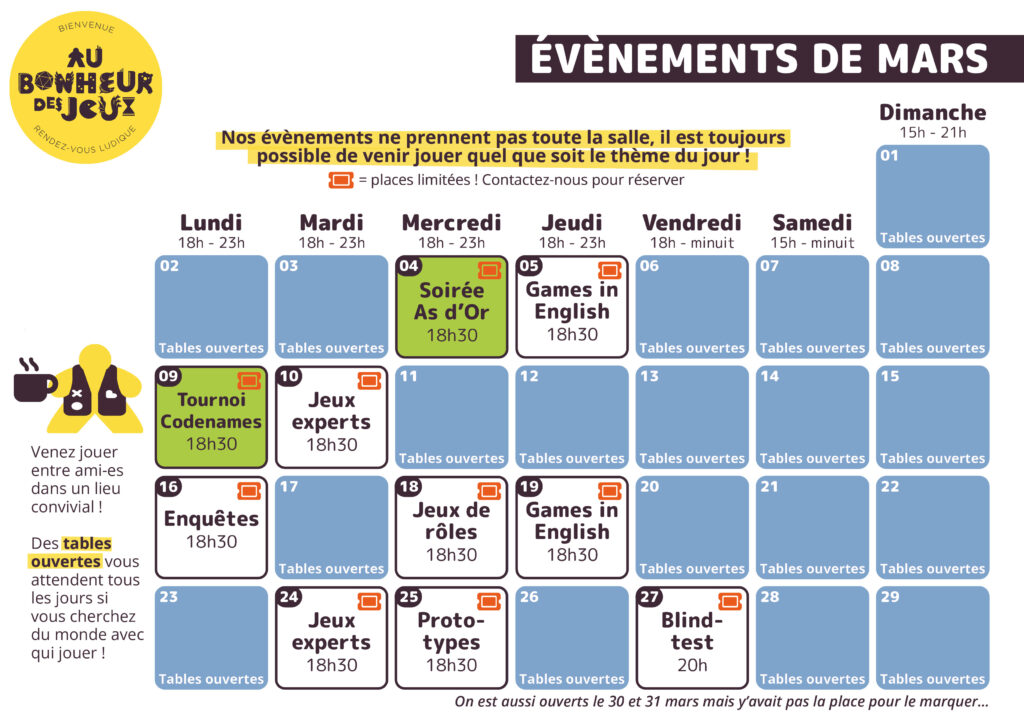 AGENDA DE MARS 1