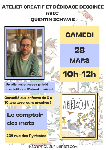 Atelier créatif et dédicace dessinée avec Quentin Schwab 1