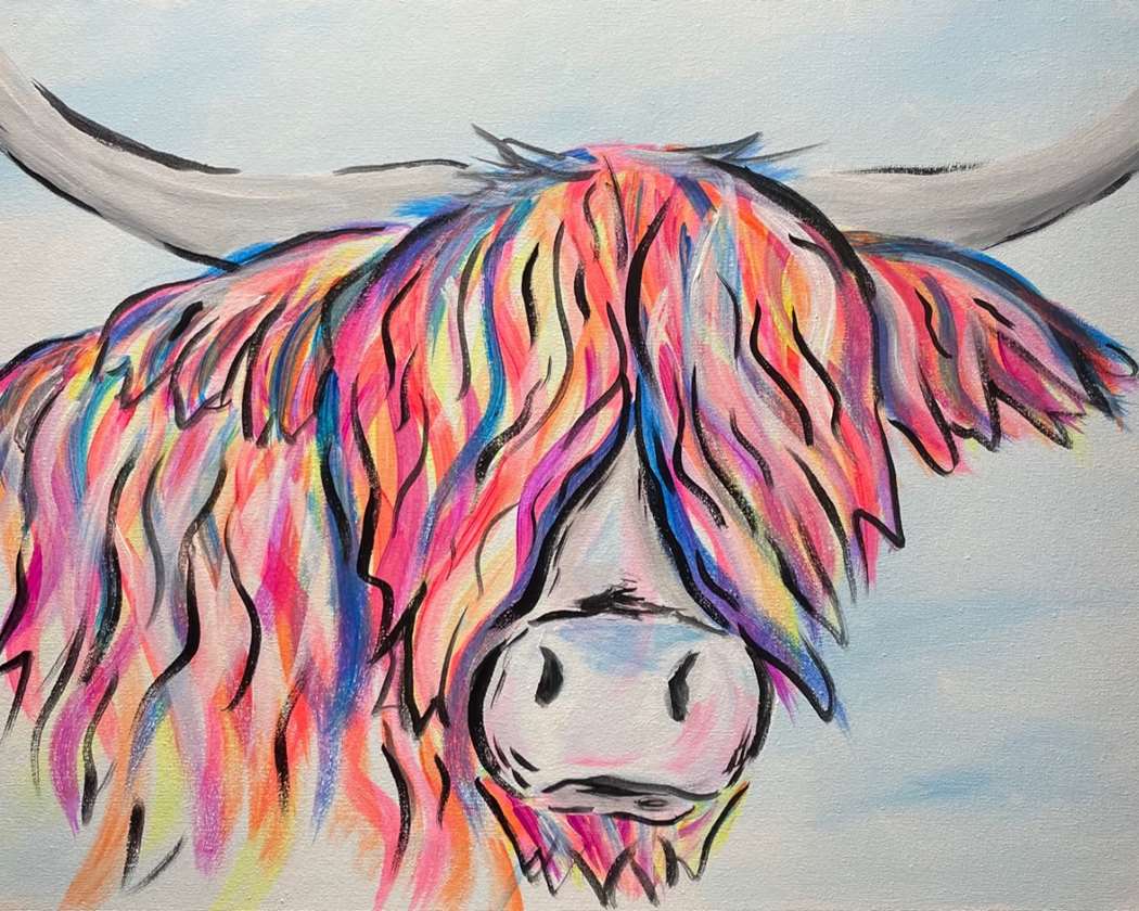 Eclectic Highland Cow 1