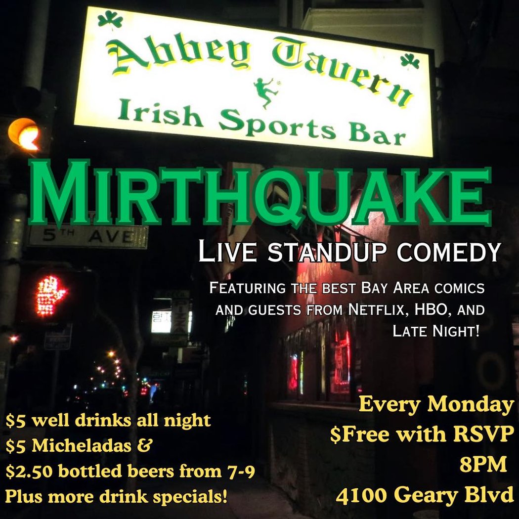 Mirthquake: Monday Live Comedy in the Richmond 2