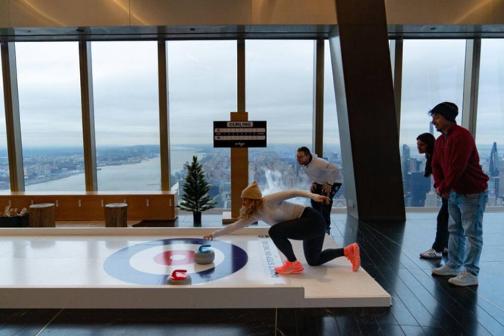 Curling at Edge’s Sky Chalet 1