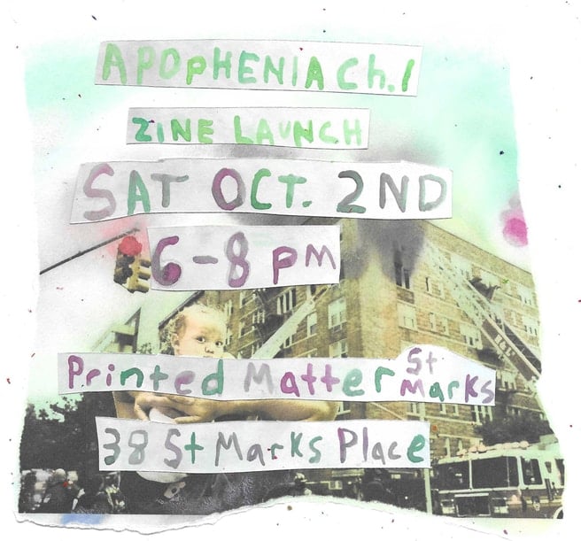 Apophenia Ch. 1 Sidewalk Zine Launch 1
