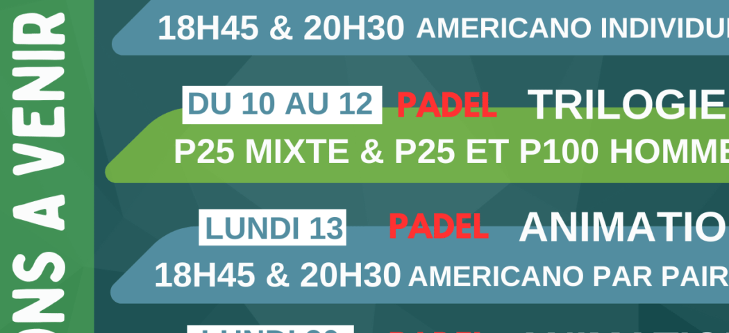 Tournoi interne PADEL 1