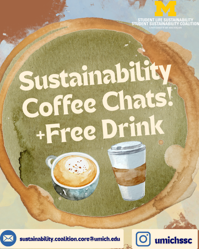 Sustainability Coffee Chats: Free coffee and good conversation!